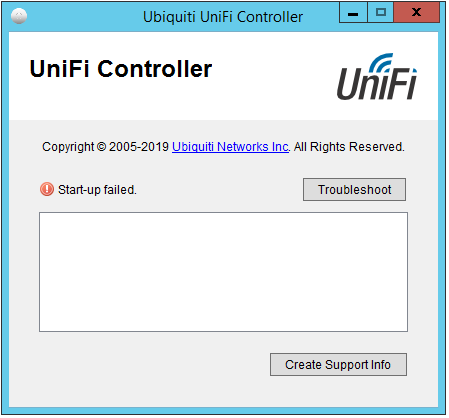 unifi port 8080 is used by other programs startup failed due